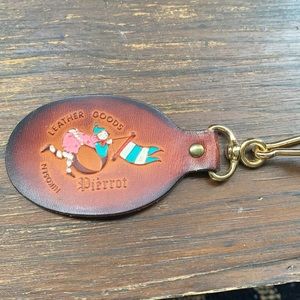 Leather Pierrot keychain
